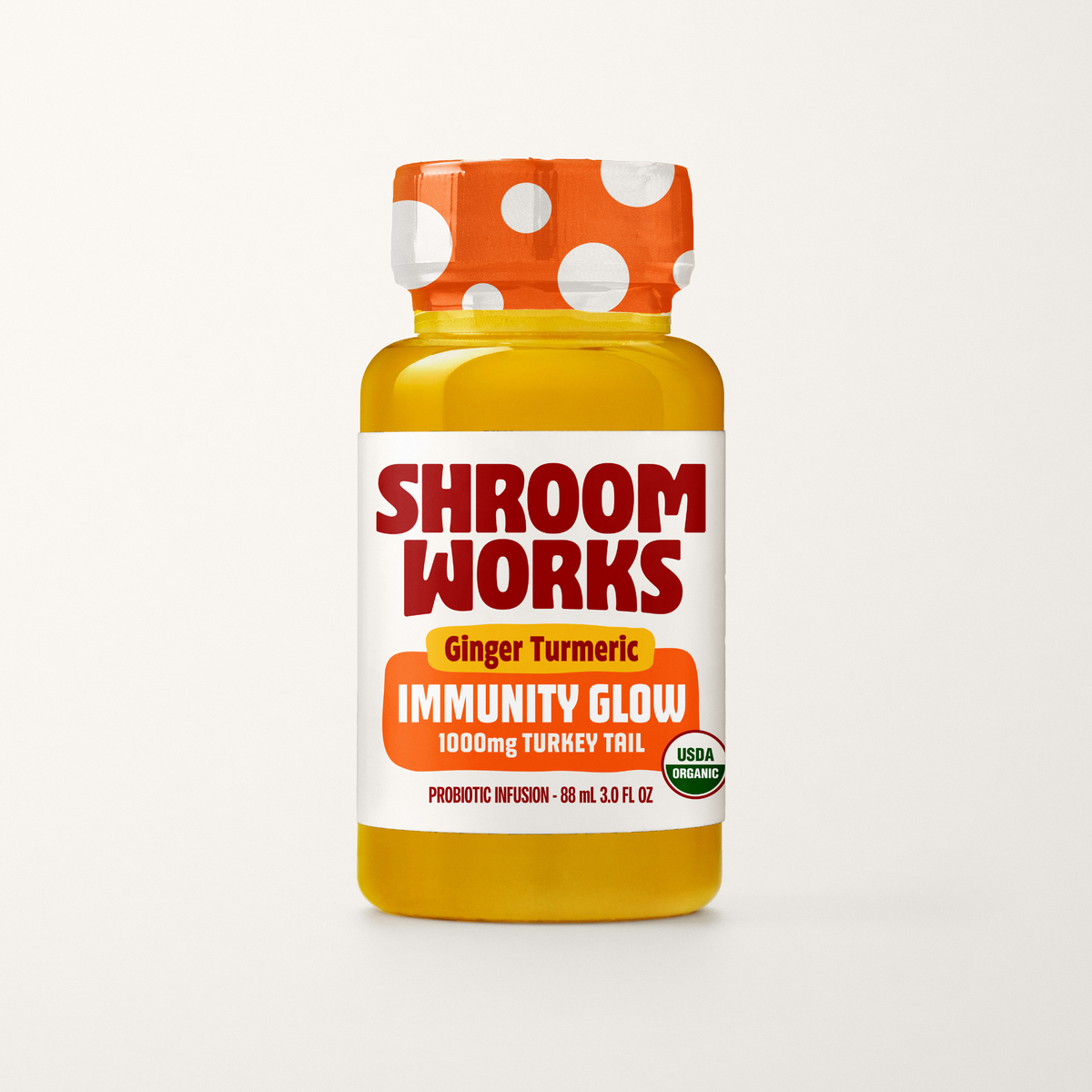 Shroomworks Immunity Glow Turkey Tail mushroom wellness shot